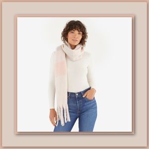 Kensie Neutral Plaid Scarf